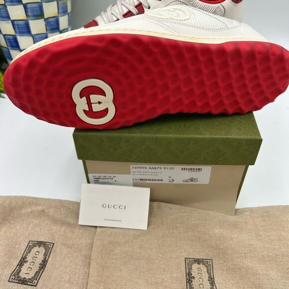 Men’s Gucci Mac 80 low top leather sneakers size 9, made in Italy - Picture 5 of 9